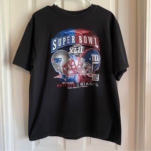 Vintage Reebok Patriots New York Giants Matchup Tshirt Men’s 2XL Super Bowl XLII